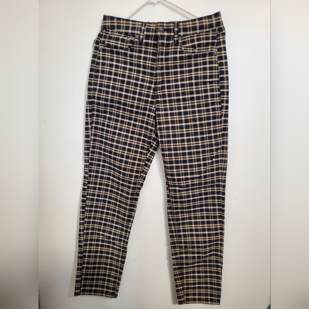 American eagle women plaid jeans size 6 regular